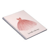 Moderne elegante scriptjurk notitieboek (Rechterzijde)