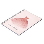 Moderne elegante scriptjurk notitieboek (Linkerzijde)