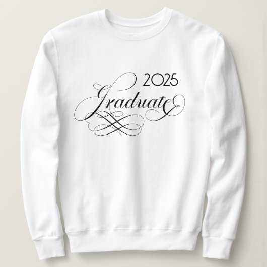 Moderne elegante scriptklasse van 2025 Afstuderen Trui (Design voorkant)