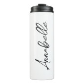 Moderne elegante scriptnaam thermosbeker (Voorkant)