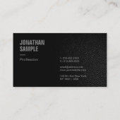 Moderne Elegante Sjabloon Zwart Lederen Look Visitekaartje (Achterkant)