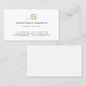 Moderne, elegante, smaakvolle monogram visitekaartje (Voorkant / Achterkant)