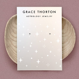 Moderne elegante sterren die juwelenvertoning in b visitekaartje