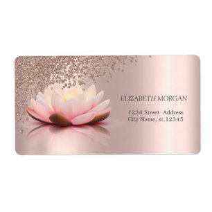 Moderne Elegante Stijlvolle Roze Gouden Diamanten Etiket