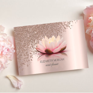 Moderne Elegante Stijlvolle Roze Gouden Diamanten Visitekaartje