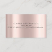 Moderne Elegante Stijlvolle Roze Gouden Diamanten  Visitekaartje (Achterkant)