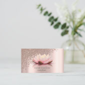 Moderne Elegante Stijlvolle Roze Gouden Diamanten  Visitekaartje (Staand voorkant)