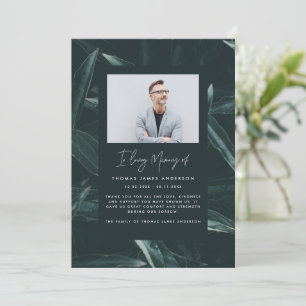 Moderne elegante sympathie rouwfoto herinnering