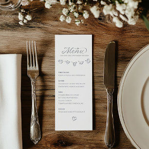 Moderne elegante tabel menu