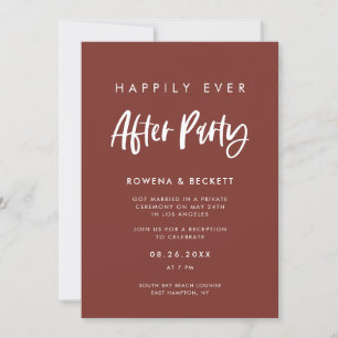 Moderne elegante terracotta Happily ever after fee Kaart