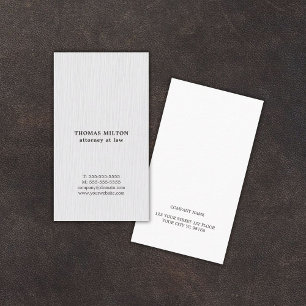 Moderne Elegante Textuur Witte Advocaat Visitekaartje