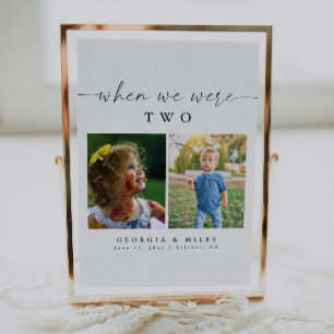 Moderne elegante toen we waren leeftijd foto tafel