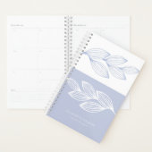 Moderne elegante trendy chique stoffige blauwe bla planner (Display)