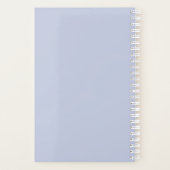 Moderne elegante trendy chique stoffige blauwe bla planner (Achterkant)