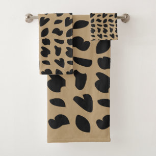 Moderne Elegante Trendy Luipaard Patroon Luipaard Bad Handdoek