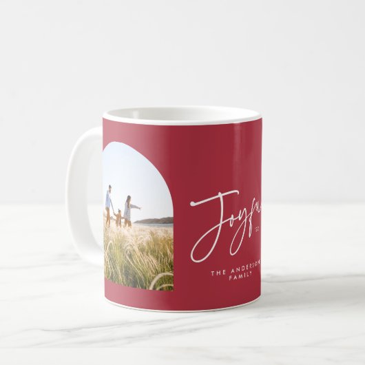 Moderne elegante trendy-typografie blij kerstfeest koffiemok (Voorkant links)