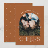 Moderne, elegante trendy-typografie voor kerst (Voorkant / Achterkant)