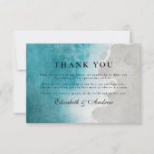 Moderne Elegante Tropische Strandbruiloft Bedankkaart (Voorkant)