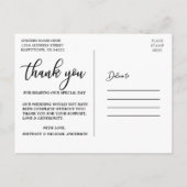 Moderne Elegante Trouw Dankjewel Bruid Bruidegom F Briefkaart (Achterkant)