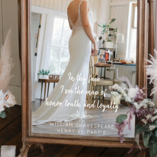 Moderne Elegante Trouw Glas Decal Liefdescitaat