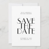 Moderne Elegante Trouw | Minimalistische Foto & QR Save The Date (Voorkant)