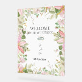 Moderne Elegante Trouw Welkom  Acryl Bord (Hoek)