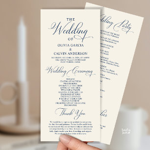 Moderne Elegante Trouwceremonie Orde Programma