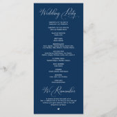 Moderne Elegante Trouwceremonie Orde Programma (Achterkant)