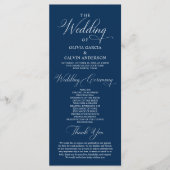 Moderne Elegante Trouwceremonie Orde Programma (Voorkant)