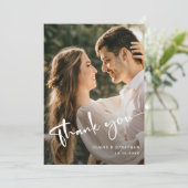 Moderne Elegante Trouwkaart Bedankt Kaart Custom P (Staand voorkant)