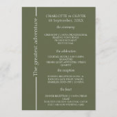 Moderne Elegante Trouwprogramma Sjabloon Ontwerp S (Voorkant)