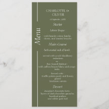 Moderne Elegante Trouwreceptie Menu Kaarten Ontwer