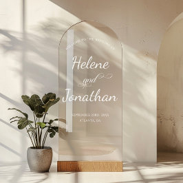 Moderne Elegante Trouwspiegel Decal Welkomstbord