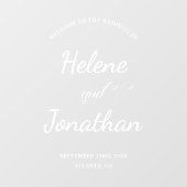 Moderne Elegante Trouwspiegel Decal Welkomstbord (Vel)