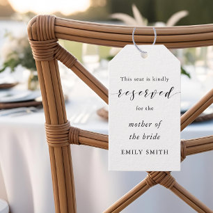 Moderne Elegante Trouwstoel Reserveringskaartjes Cadeaulabel
