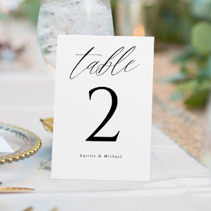 Moderne Elegante Trouwtafel Nummers Kaart