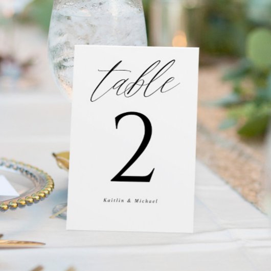 Moderne Elegante Trouwtafel Nummers Kaart