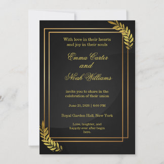 Moderne Elegante Trouwuitnodiging Template | Edita Kaart