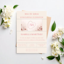 Moderne Elegante Tweetalige Quinceanera Verjaardag