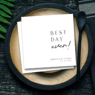Moderne & Elegante Typografie Beste Dag Ooit Bruil Servet