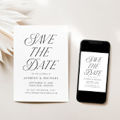 Moderne Elegante Typografie Huwelijk Save The Date