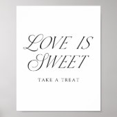 Moderne Elegante Typografie Liefde is Lief Teken Poster (Voorkant)