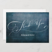 Moderne Elegante Typografie over Tegelkleurige Vin Bedankkaart (Voorkant / Achterkant)