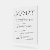 Moderne Elégante Typographie Noire Mariage Menu Bo (Angle)