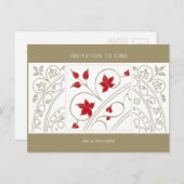 Moderne Elegante Uitnodiging om te Dineren (Voorkant / Achterkant)