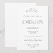 Moderne elegante uitnodigingen voor het dineren va (Voorkant / Achterkant)