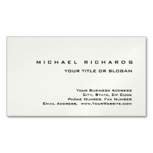 Moderne Elegante Unieke Vlakte Magnetisch Visitekaartje