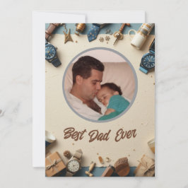 Moderne Elegante Vaderdag Kaart - Boodschap voor p