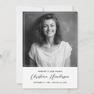 Moderne Elegante Verdiepingssympathie Begrafenisfo Bedankkaart