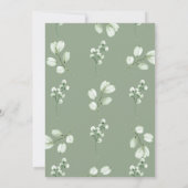 Moderne Elégante Verdure Mariage Invitations (Dos)